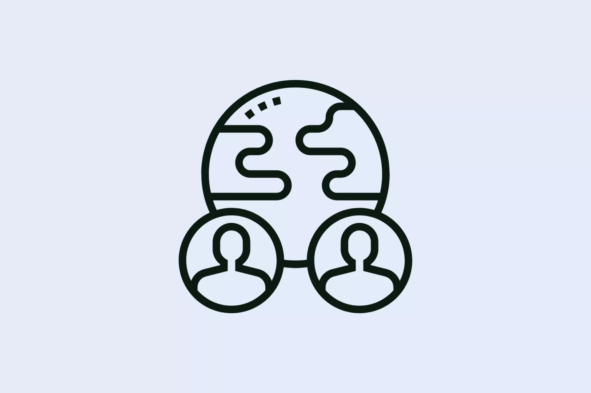 Illustratie van werelden verbinden