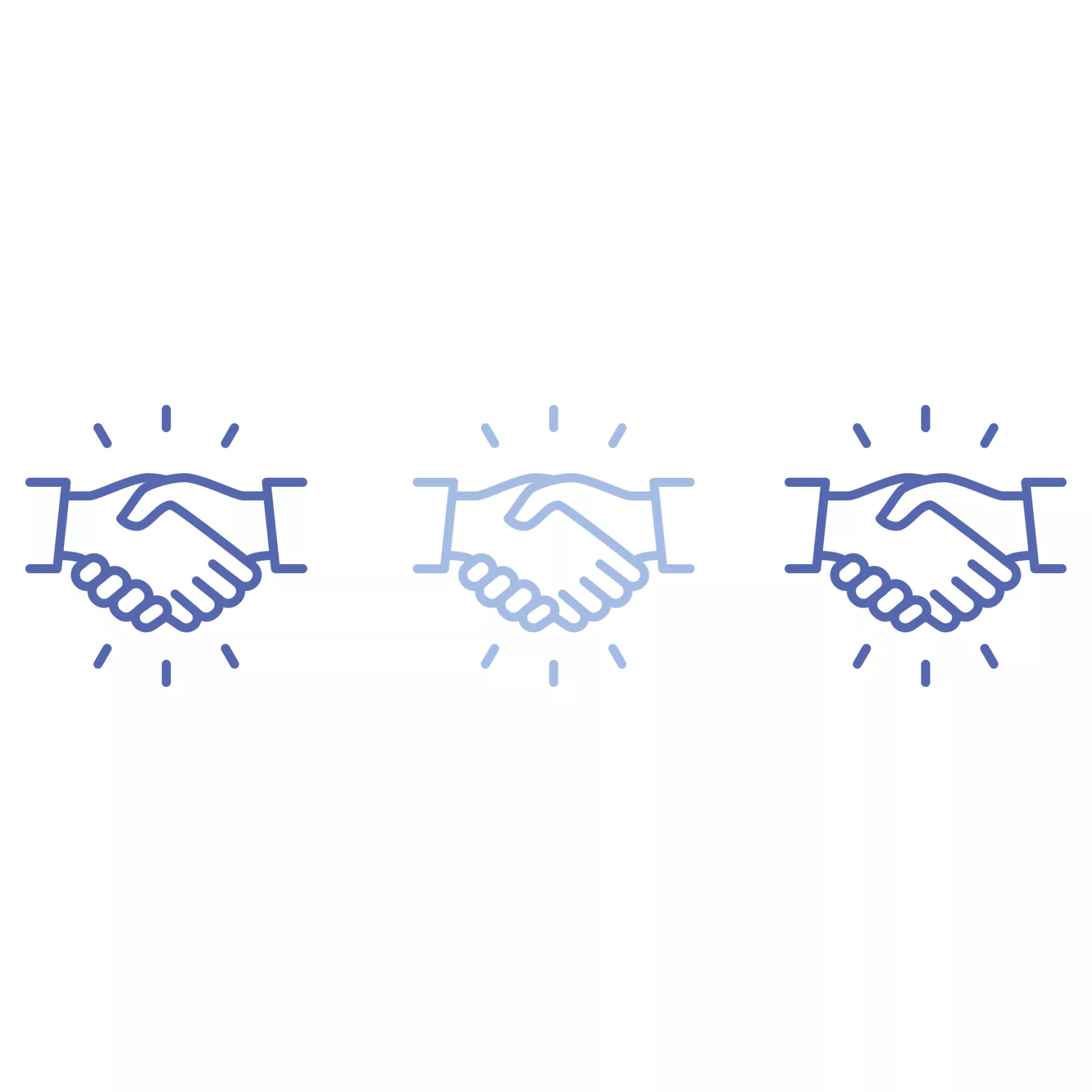 icoon ter illustratie: 2 handen in elkaar