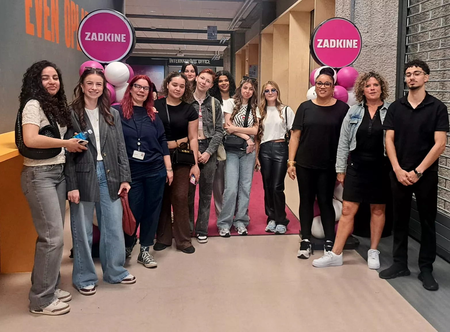 Studenten en docenten Vista college bij Zadkine