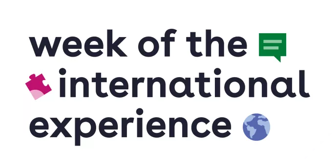 logo week of the international experience met witte achtergrond