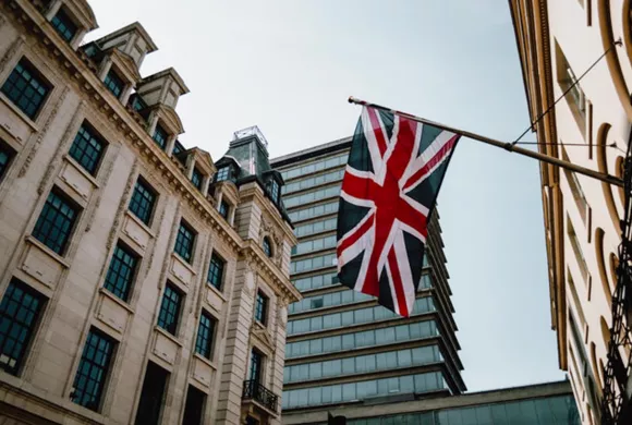 Vlag van VK in Londen