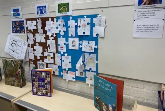 Leerwand op basisschool