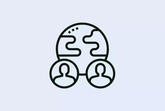 Illustratie van werelden verbinden