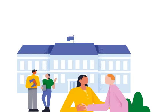 illustratie ontmoeting mensen