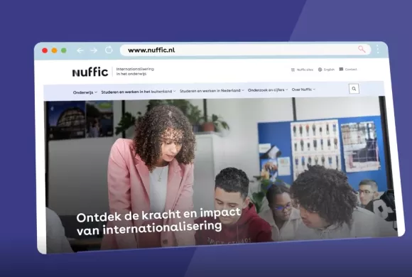 Foto homepage Nuffic website