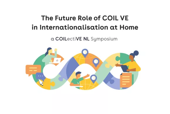 Afbeelding van het beeldmerk COILectiVE NL met het thema benoemd: The Future Role of COIL VE in IaH