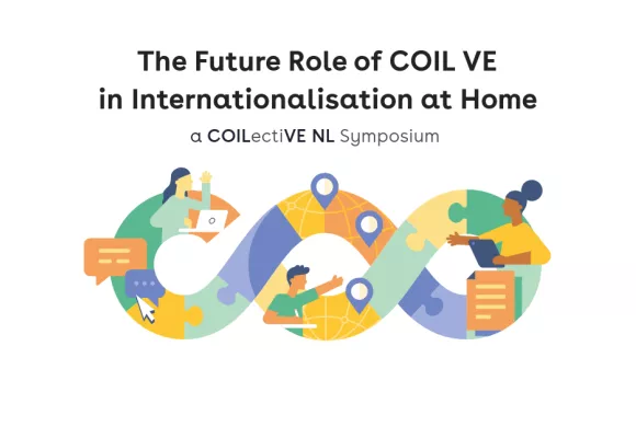 Afbeelding van het beeldmerk COILectiVE NL met het thema benoemd: The Future Role of COIL VE in IaH