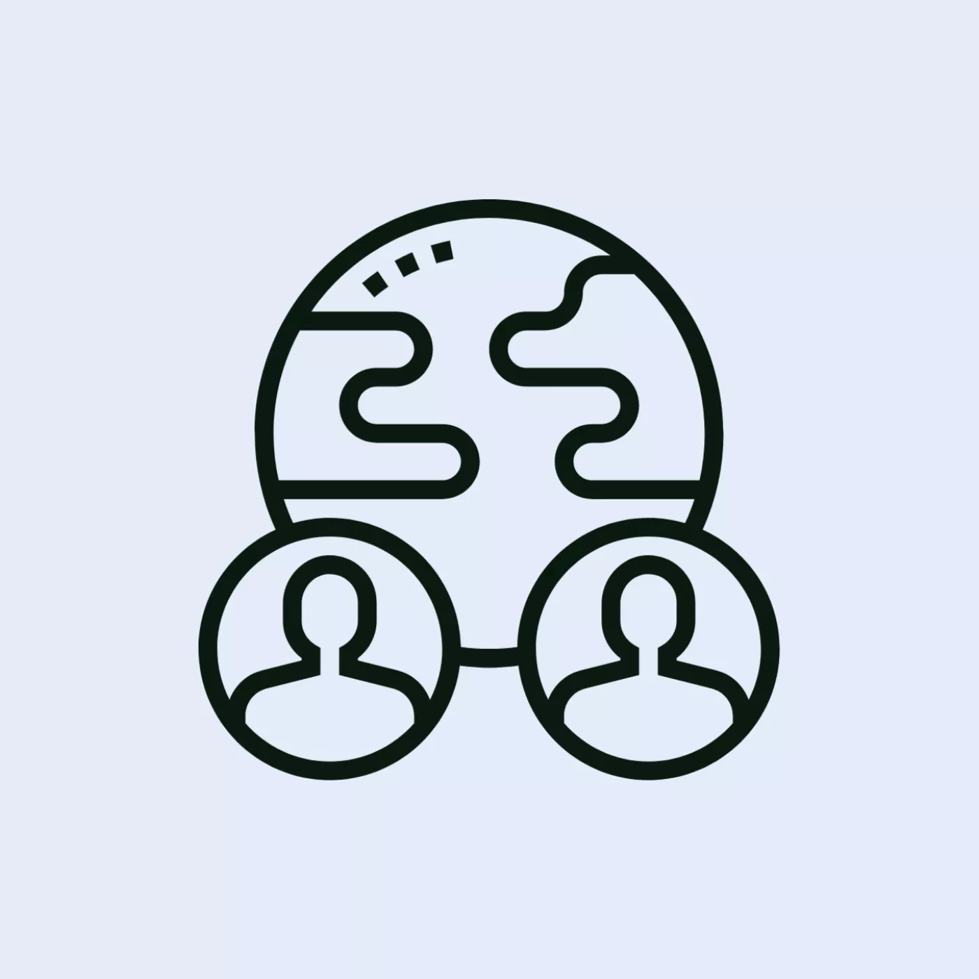 Illustratie van werelden verbinden