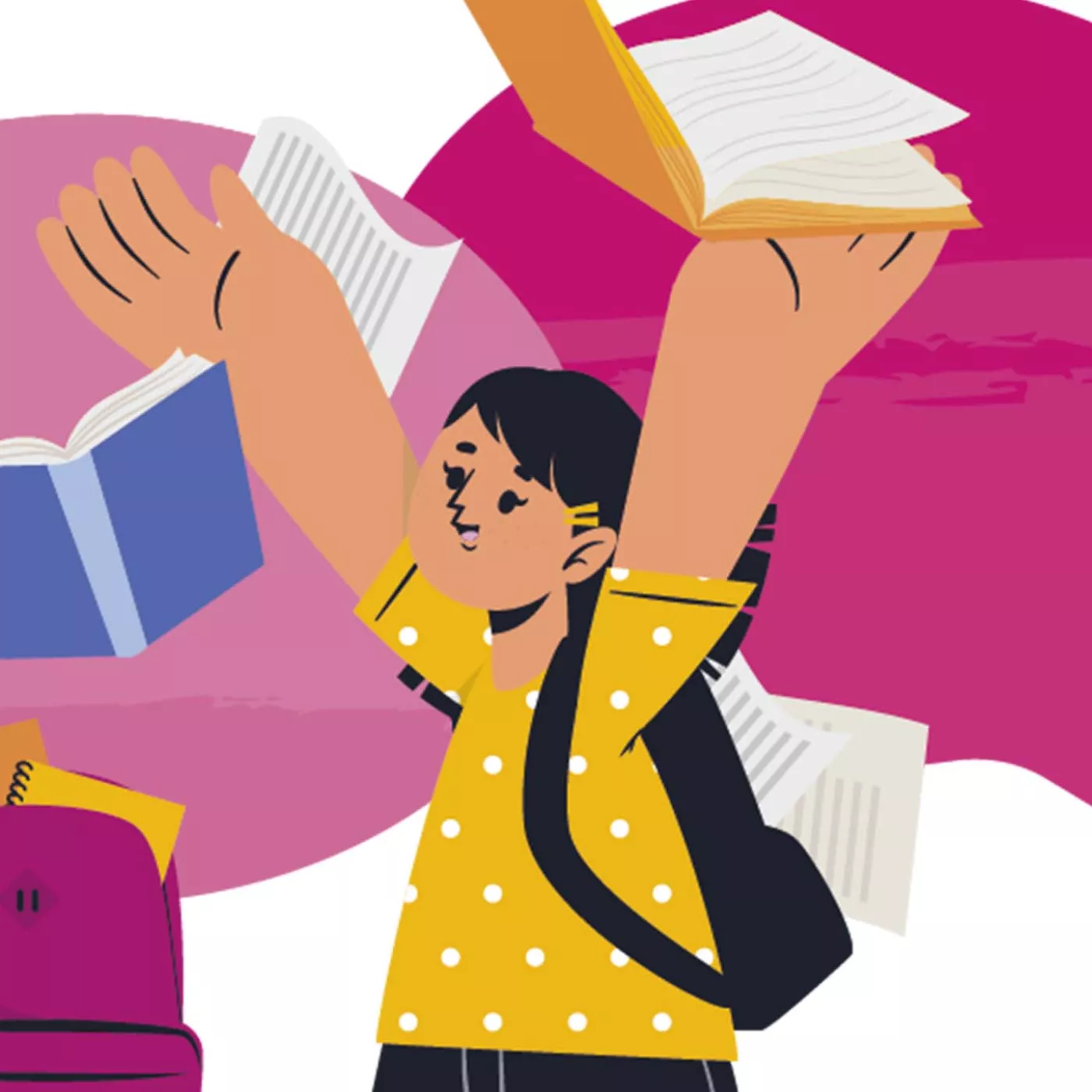 illustratie van een pratende leerling