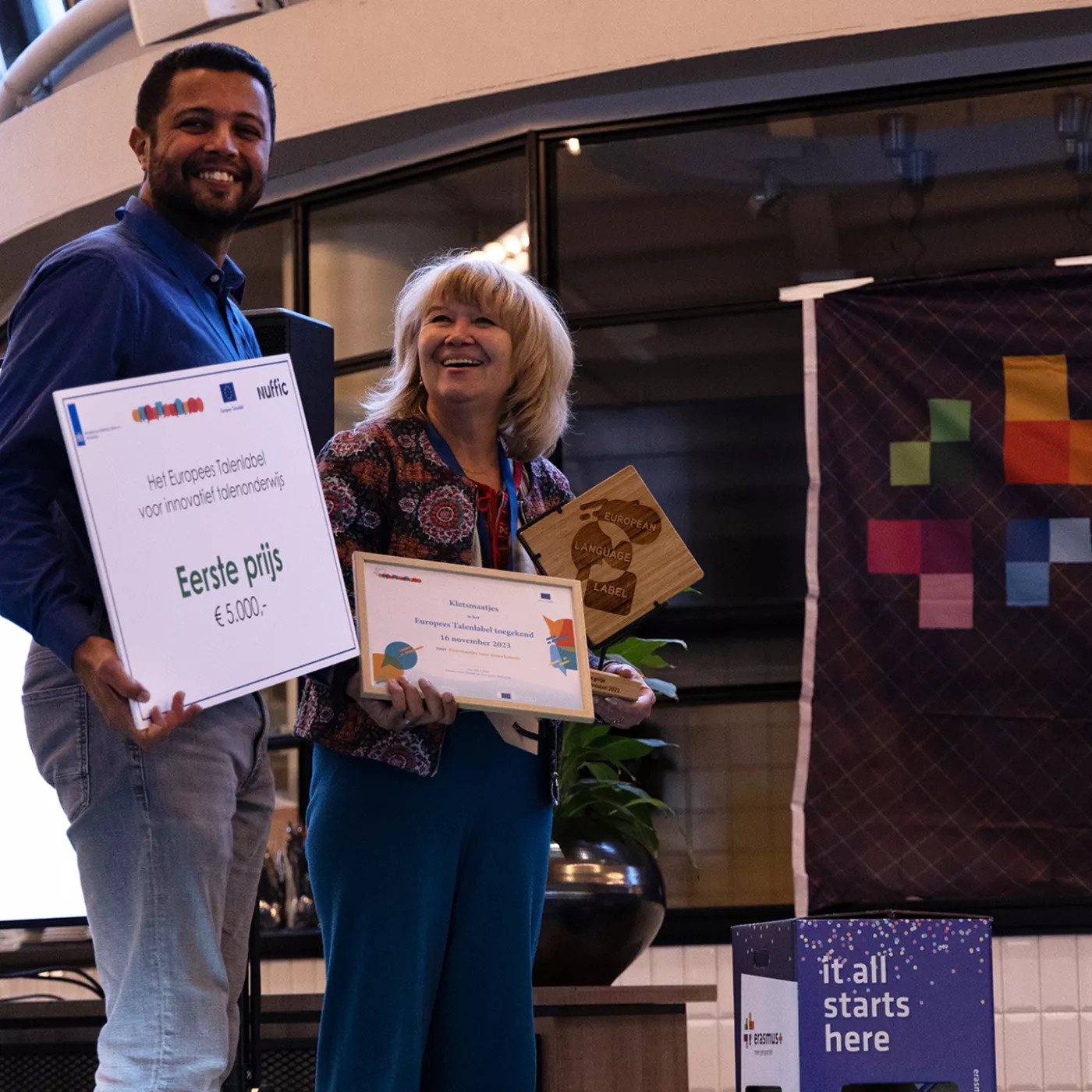 Iryna van Delft en Mazen Ba-Baeer van Kletsmaatjes