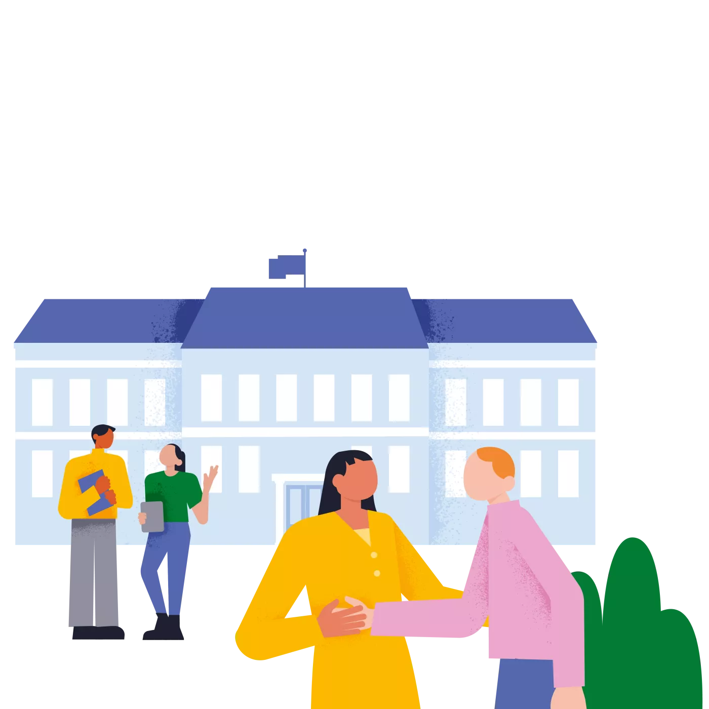 illustratie ontmoeting mensen