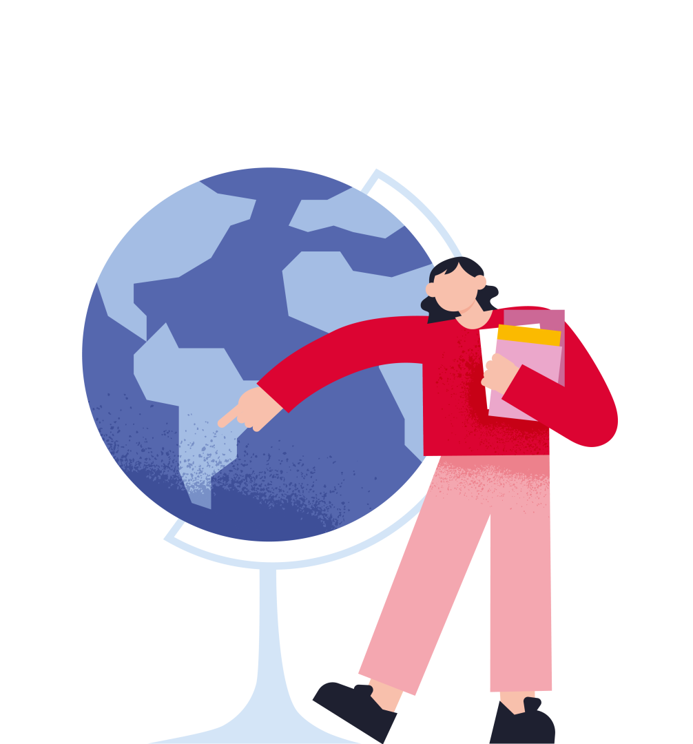 Illustratie menu Studeren Werken buitenland