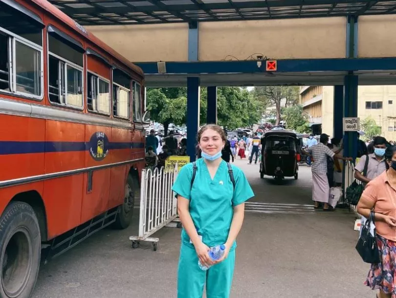 Foto van Sophie in Sri Lanka