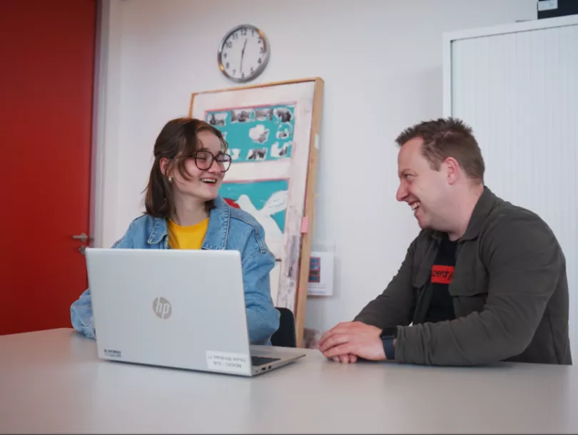 Erik van Beeten en student Merel