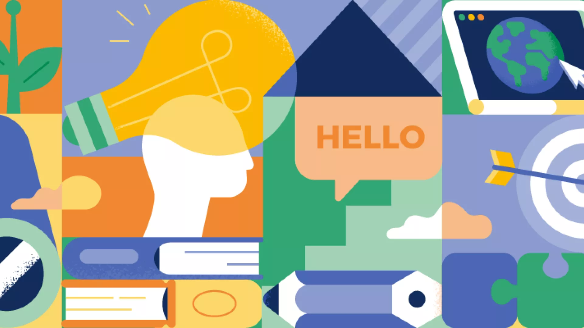 Illustratie met elementen van Internationalisation at Home