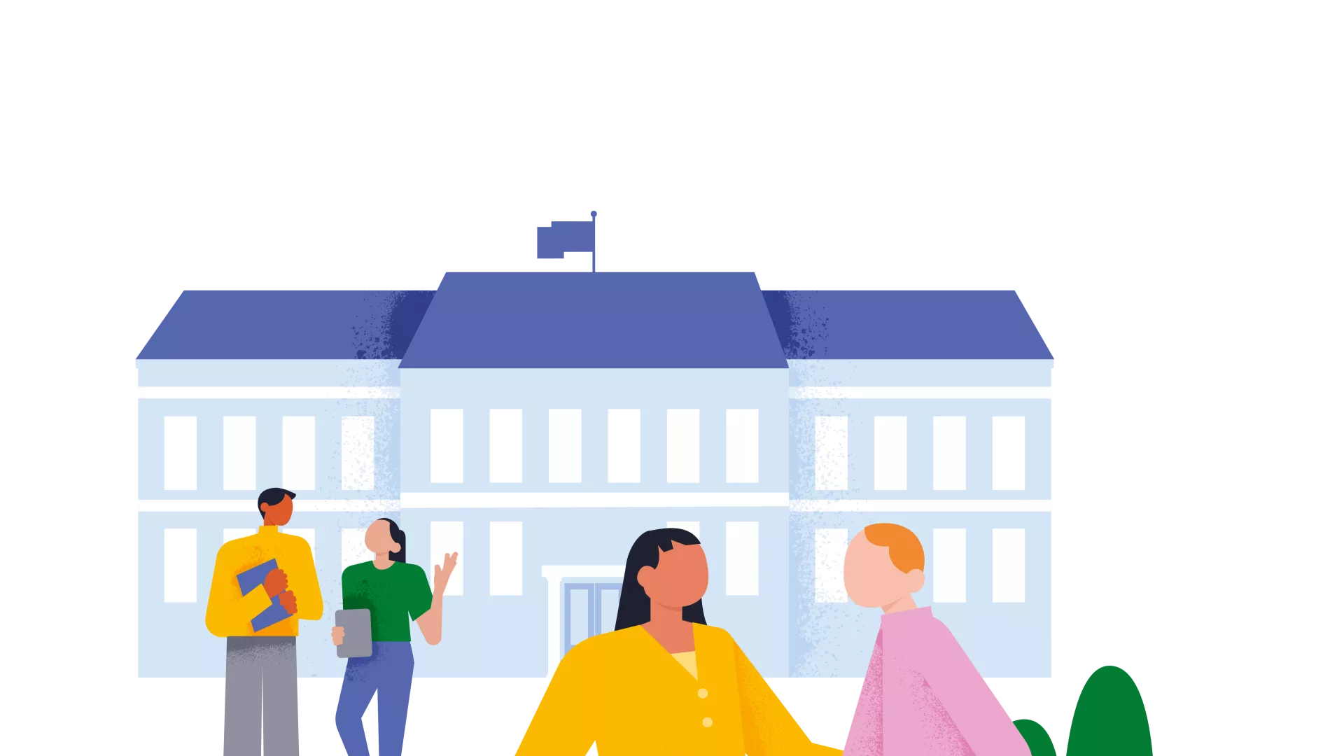 illustratie ontmoeting mensen